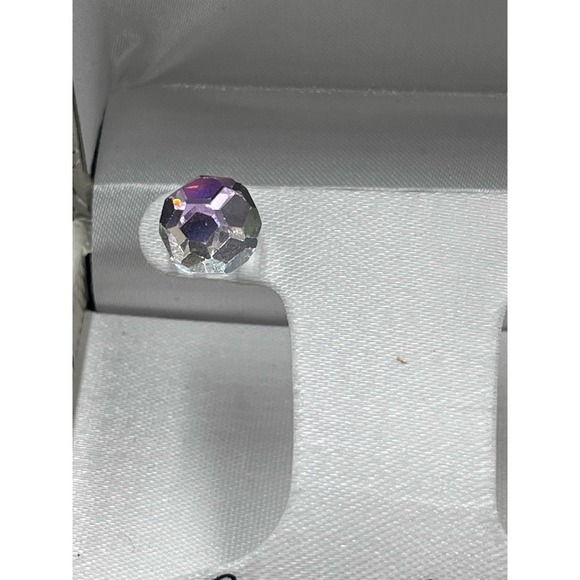 Swarovski SAL Vintage AB Crystal Disco Ball Stud 14k over 925 Earrings in Box - Picture 12 of 14